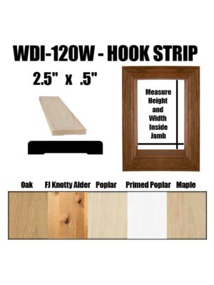 Window Casings, Hook Strip (WDI-120W) Order by Window Size