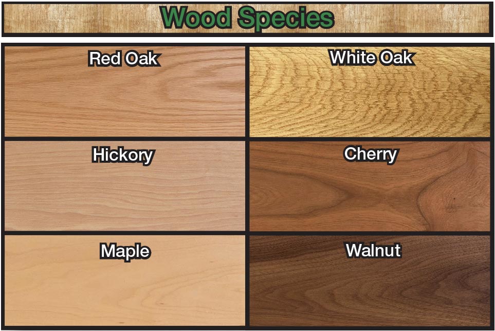 Standard Wood Species for Cabinet Doors