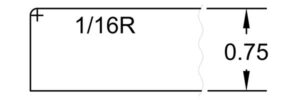 Outside Edge Design Pattern - 1/16" Radius