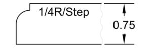 Outside Edge Design Pattern - 1/4" Radius with Step